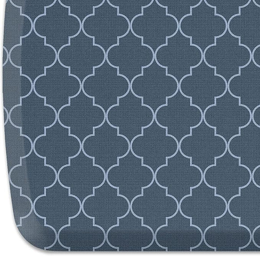 GelPro Elite Premier Anti-Fatigue Kitchen Comfort Floor Mat, 20x72", Lattice Indigo Stain Resistant Surface with therapeutic gel and energy-return foam for health & wellness