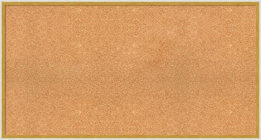 Amanti Art Natural Cork Board for Wall, 23x43 Vision Board with White Frame, Oversize Corkboard Office Decor for Home Organization, Modern Corkboard Pinboard to Display Items for Home Organization in