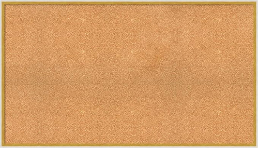 Amanti Art Natural Cork Board for Wall, 27x47 Vision Board with White Frame, Oversize Corkboard Office Decor for Home Organization, Modern Corkboard Pinboard to Display Items for Home Organization in