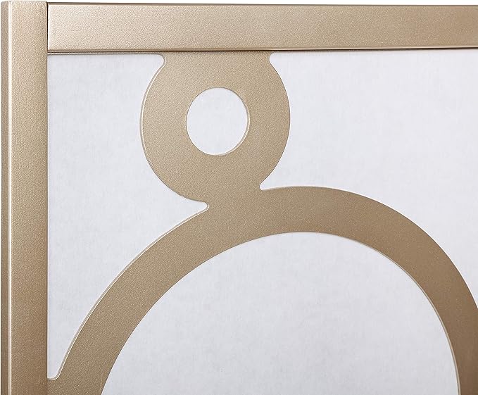 NicBex Room Divider 4 Panel Room Dividers with Circle Pattern Partition Room Dividers and Folding Privacy Screens Wall Divider for Home, Office, Room Separation,70" W x 1" D x 70" H, Gold