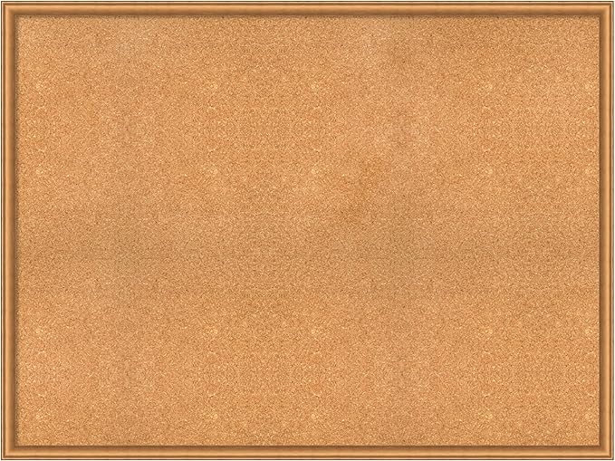 Amanti Art Natural Cork Board for Wall, 36x48 Vision Board with Bronze Frame, Oversize Corkboard Office Decor for Home Organization, Casual Corkboard Pinboard to Display Items for Home Organization