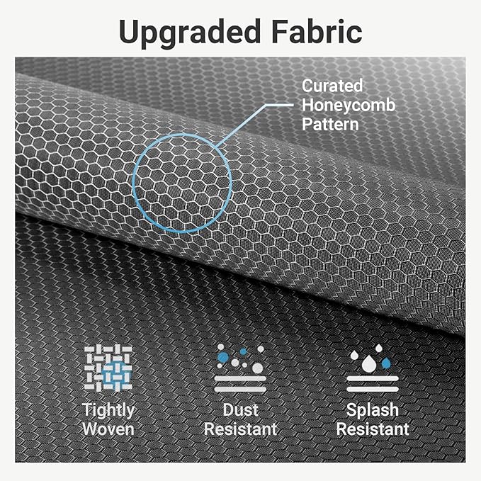 VIPEK R4C Rolling Garment Rack 6 Tiers Adjustable Heavy Duty Wire Shelving Portable Clothes Rack with Lockable Wheels, Black Metal Clothing Rack with Grey Upgraded Polyester Cover, Max Load 620lbs