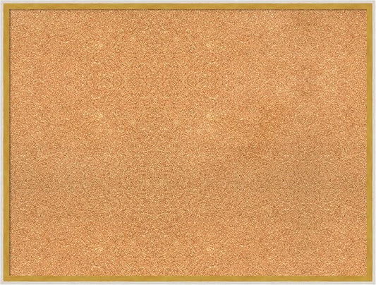 Amanti Art Natural Cork Board for Wall, 25x33 Vision Board with White Frame, Large Corkboard Office Decor for Home Organization, Modern Corkboard Pinboard to Display Items for Home Organization in