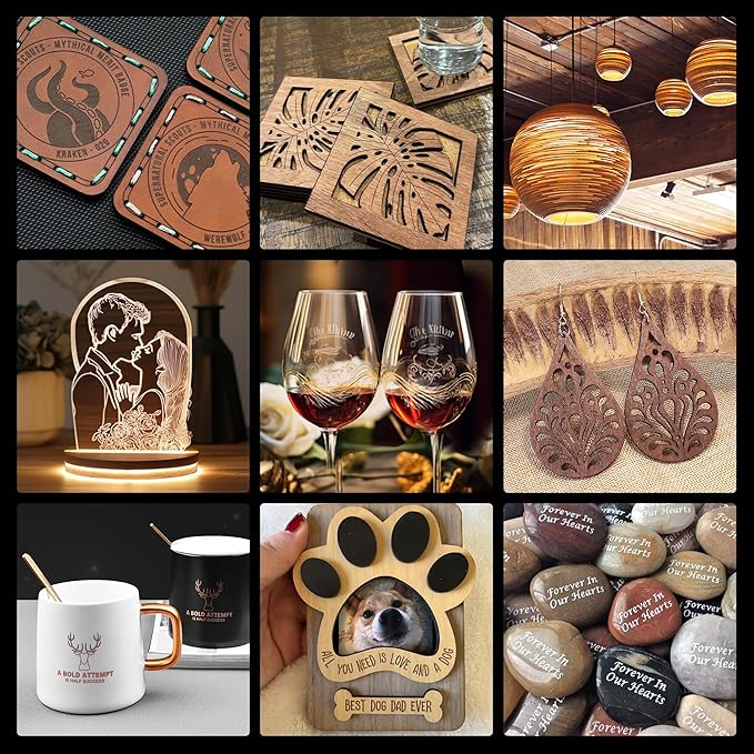 OMTech Pronto 130W CO2 Laser Engraver | 51" × 35" Laser Cutting Machine with Autofocus | 2-Way Pass, Air Assist, Red Dot Pointer | Ideal for Wood, Glass, Acrylic, and More