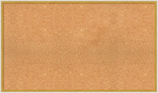 Amanti Art Natural Cork Board for Wall, 23x39 Vision Board with White Frame, Large Corkboard Office Decor for Home Organization, Modern Corkboard Pinboard to Display Items for Home Organization in