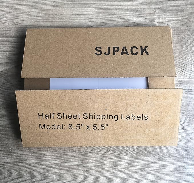 1600 Half Sheet Laser/Ink Jet Shipping Labels Mailing Blank White Labels
